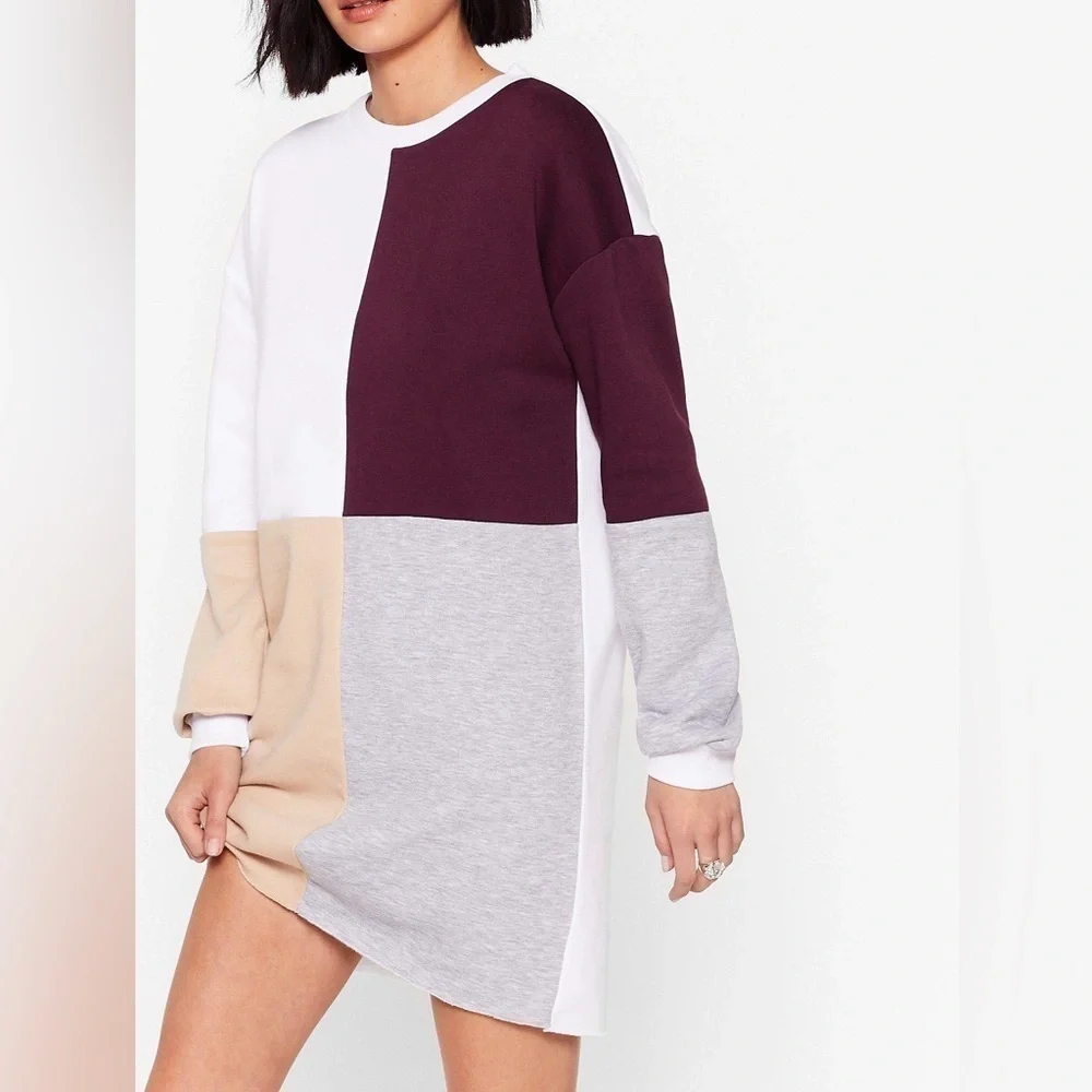 Colorblock You Out Sweatshirt Dress - Picture 3 of 4